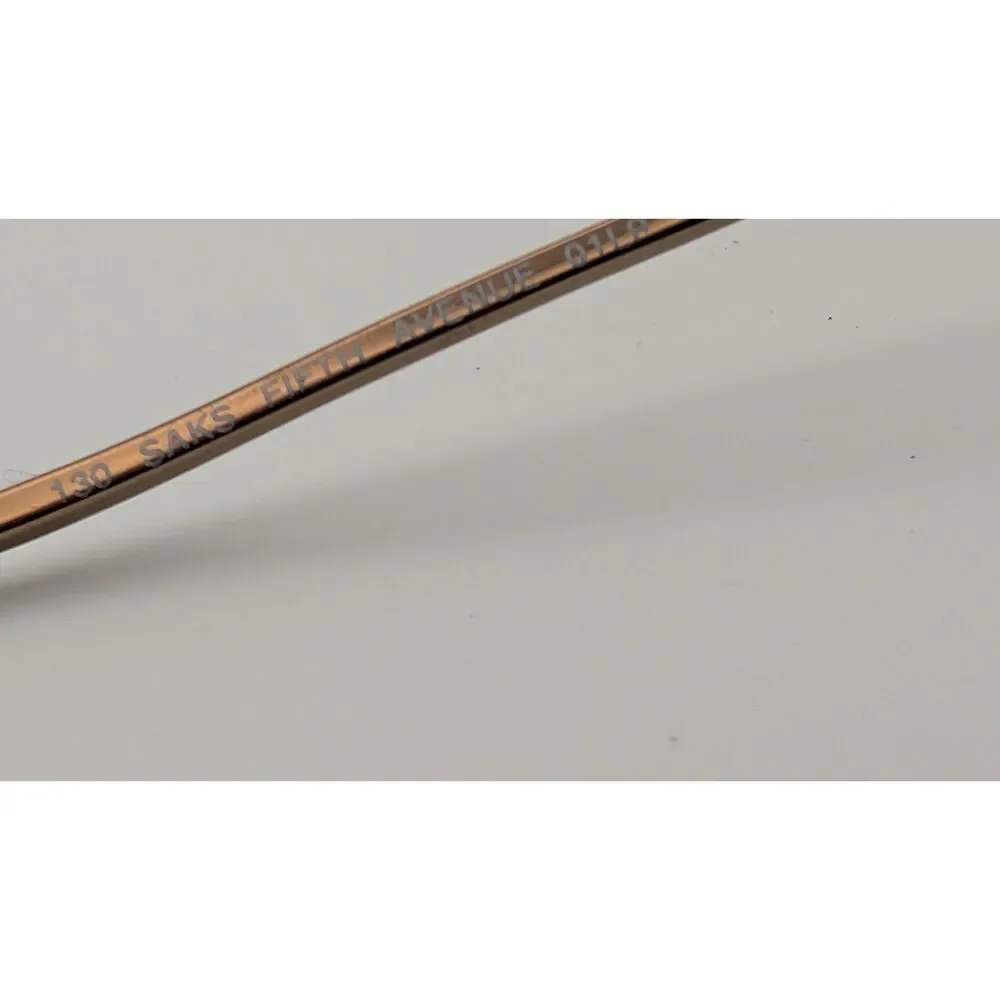 Saks Fifth Avenue Gold Wire Eyeglass Frames